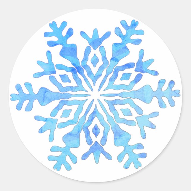 Blue snowflake sticker (Front)