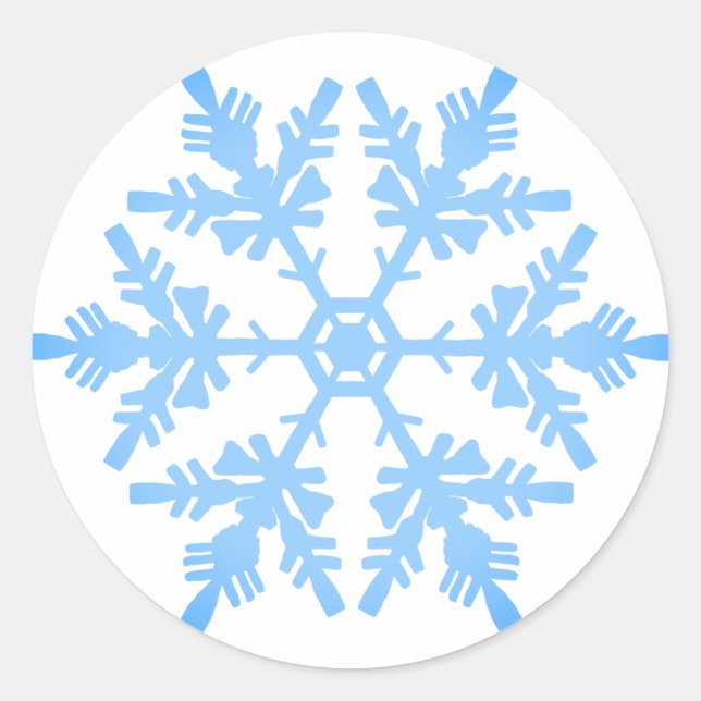 Blue Snowflake Sticker (Front)
