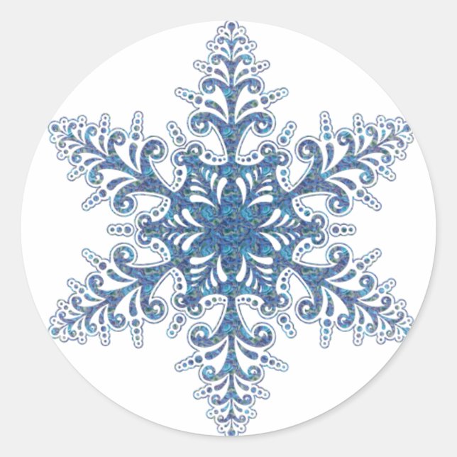 Blue Snowflake Stickers (Front)