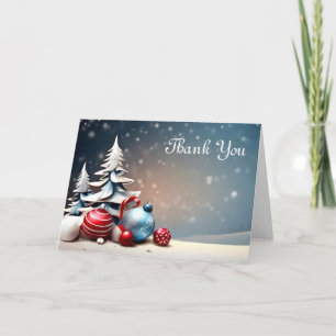 Blue Snowflake Thank You Note