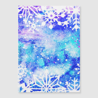 Blue Snowflake Watercolor