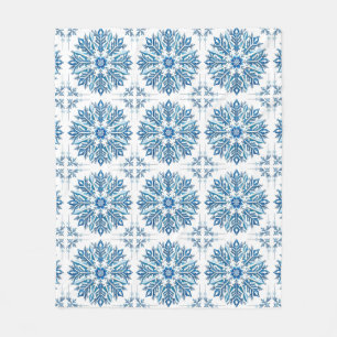 ❄️ Blue Snowflake Winter Cozy Home Decor Blanket