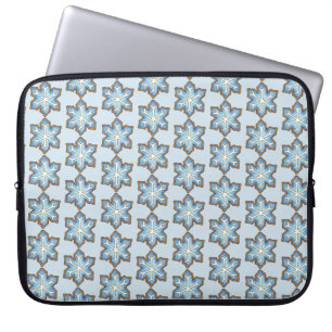 Blue Snowflake Winter Holiday Hanukkah Christmas Laptop Sleeve