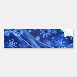 Blue Snowflakes Bumper Sticker