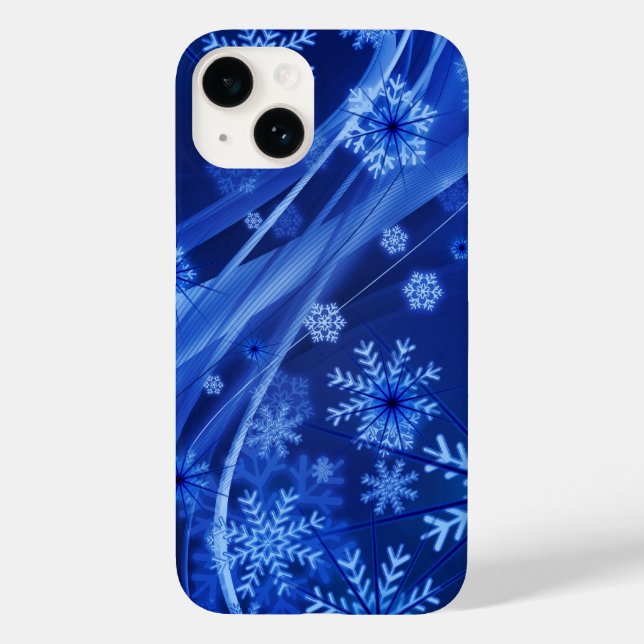 Blue Snowflakes Case-Mate iPhone Case (Back)