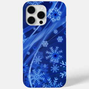 Blue Snowflakes iPhone 15 Pro Max Case