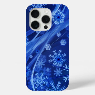 Blue Snowflakes iPhone 15 Pro Case