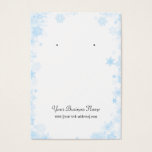 Blue Snowflakes Christmas Earring Display Card<br><div class="desc">Holes are not pre-punched.</div>