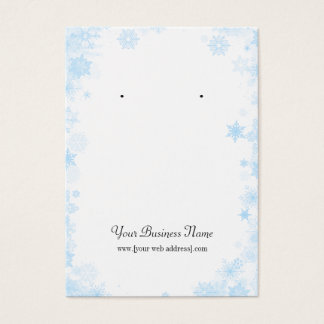 Blue Snowflakes Christmas Earring Display Card