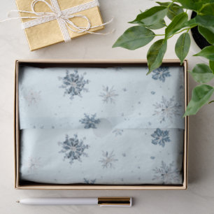 Blue Snowflakes Christmas  Tissue Paper