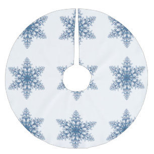 Blue Snowflakes Christmas Tree Skirt