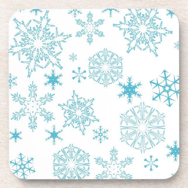 blue snowflakes coaster (Front)