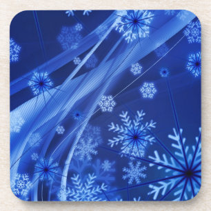 Blue Snowflakes Coaster
