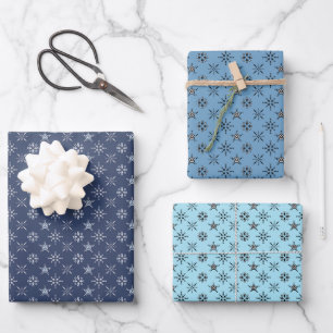 Blue Snowflakes Design Wrapping Paper