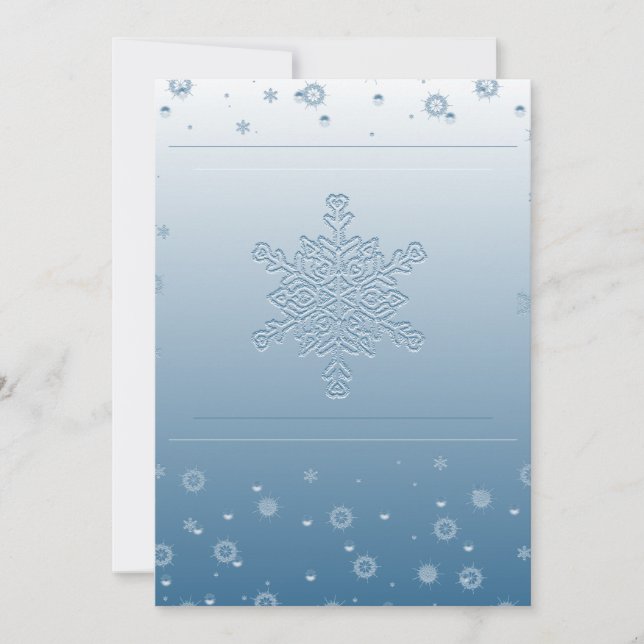 Blue Snowflakes Invitation (Front)