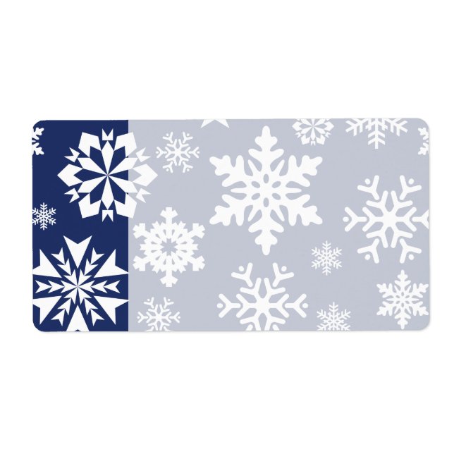 Blue Snowflakes Motif de Noël hiver (Devant)