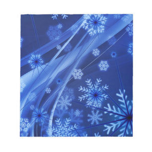 Blue Snowflakes Notepad