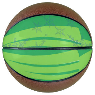 Blue Snowflakes on Green Mountain Basketball