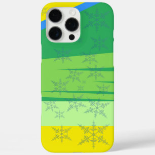Blue Snowflakes on the Sunrise Mountain iPhone 16 Pro Max Case