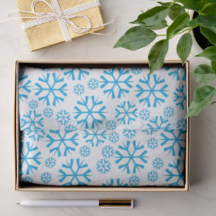 Blue Snowflakes Pattern Tissue Paper