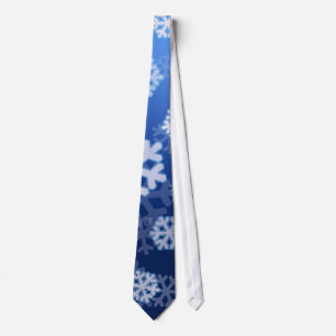 Blue Snowflakes Tie