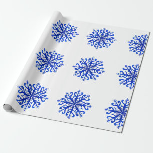 Blue  Snowflakes Wrapping Paper