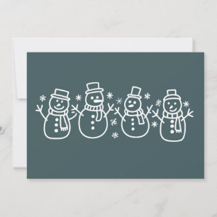 Blue Snowman Christmas Holiday Winter Festive Xmas