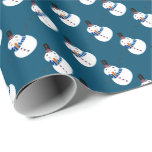 Blue Snowman, Festive Wrapping Paper<br><div class="desc">This Blue Snowman,  Festive Gift Wrap is perfect for Christmas. The snowman design can be easily personalized. Great for all kinds of festive occasions.</div>