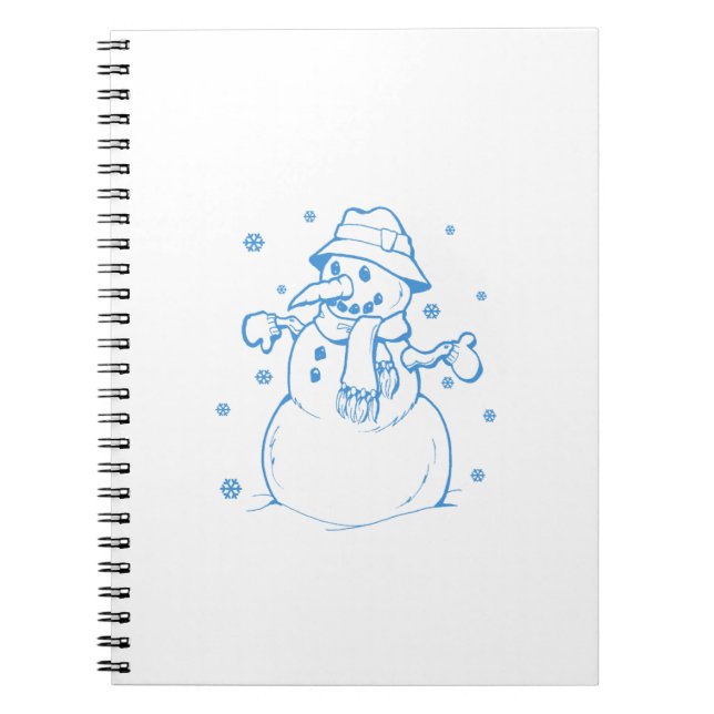 Blue snowman notebook (Front)