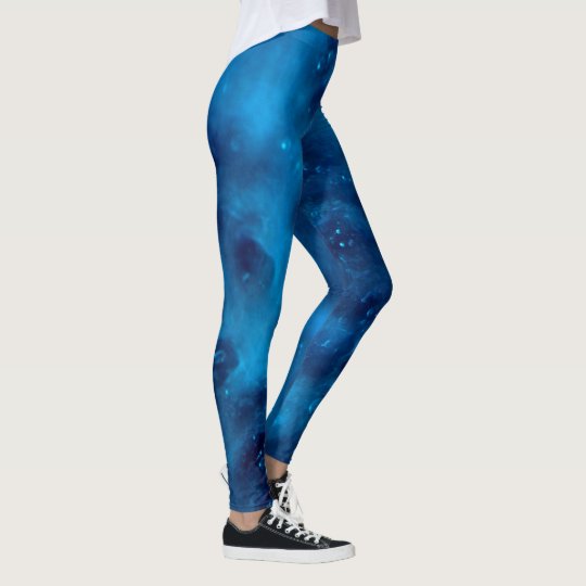 Blue Soap Sud Patterned Leggings