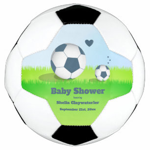 Blue Soccer Baby Shower Soccer Ball