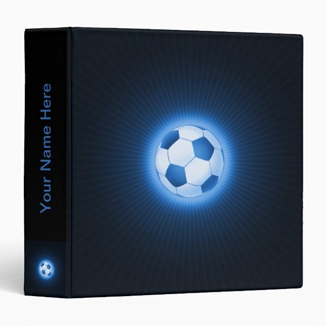 Blue Soccer Ball (football) Binder (Front/Spine)