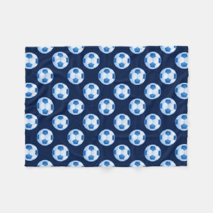Blue Soccer   Football pattern Fleece Blanket