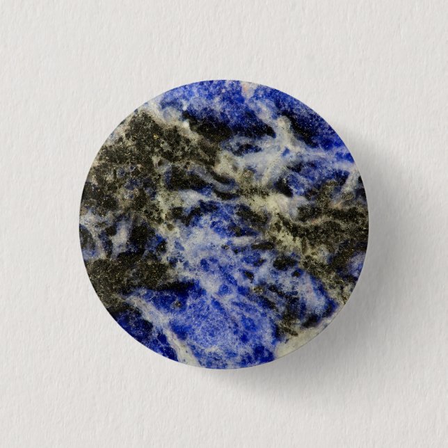 Blue Sodalite 1 Inch Round Button (Front)