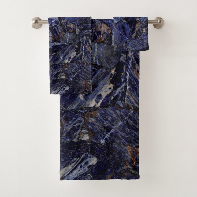 Blue Sodalite Gemstone Bath Towel Set (Insitu)