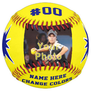 Blue Softball Ball, Great Softball Team Gifts
