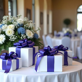 Blue Solid Colour #160BC4 Satin Ribbon