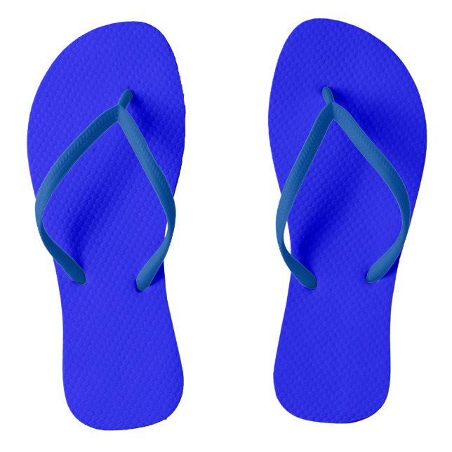 Blue  (solid colour)   flip flops (Footbed)