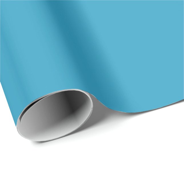 Blue Solid Plain Colour Wrapping Paper (Roll Corner)