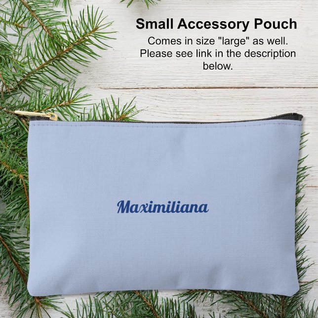 Blue - Solid Small Accessory Pouch (Small Accessory Pouch - Blue - Solid by Leapfroglisics Shop)