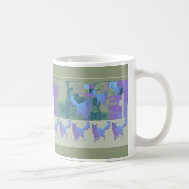 Blue Somali Cats Dancing Mug (Right)