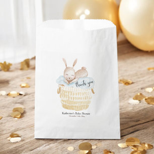 Blue Some Bunny in a Basket Baby Shower Favour Bag