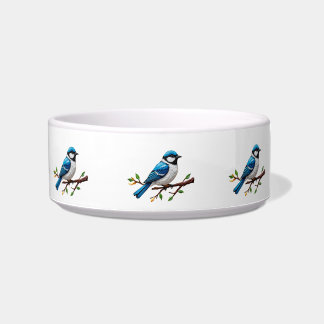 Blue Songbird on Branch Illustration Bowl