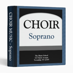 Blue Sophisticated Choir Binder