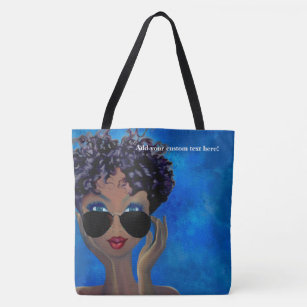 Blue Sorority Black Art Gift Tote Bag