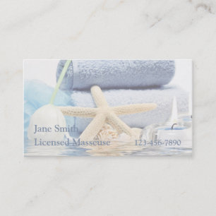 Blue Spa Reflection Business Card
