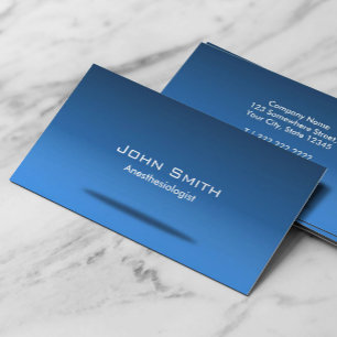 Blue Space Anesthesiologist Business Card