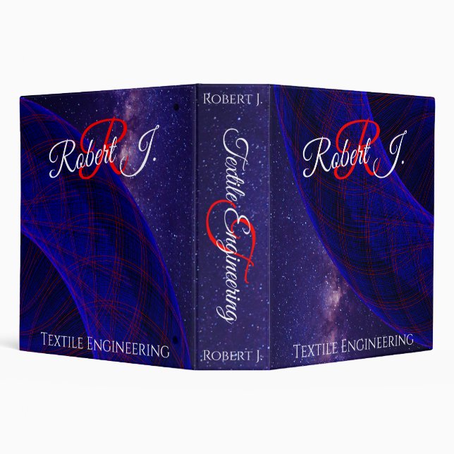 Blue Space Donuts Geometric Binder (Background)