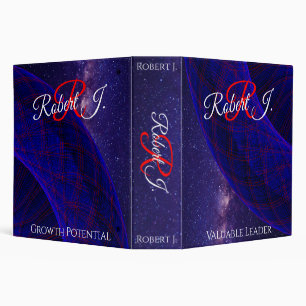 Blue Space Donuts Geometric Virtue Binder