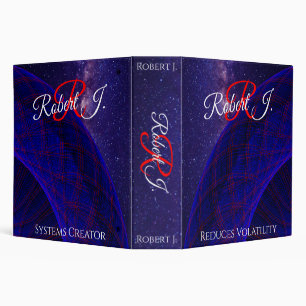 Blue Space Donuts Geometric Virtue Binder
